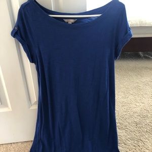 Banana Republic T-Shirt Dress (Size Medium), Color: Royal Blue